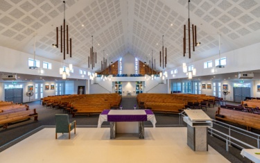 Finished interior of Catholic Diocese of Auckland – Holy Cross Church Redevelopment