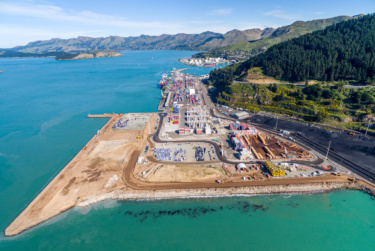View of Lyttelton Port Company Land Reclamation area